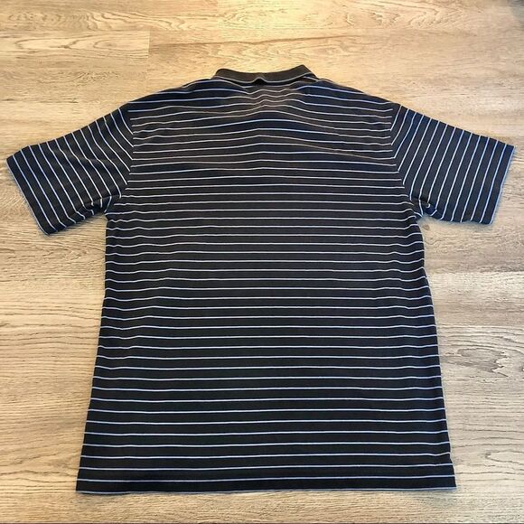 Vtg 90’s Nike Tiger Woods OG Logo Dri-Fit Striped Polo Golf Shirt Men’s XL - Picture 5 of 5